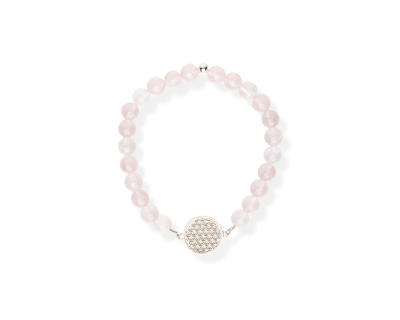 Flower Of Life Bracelet S – Rose quartz