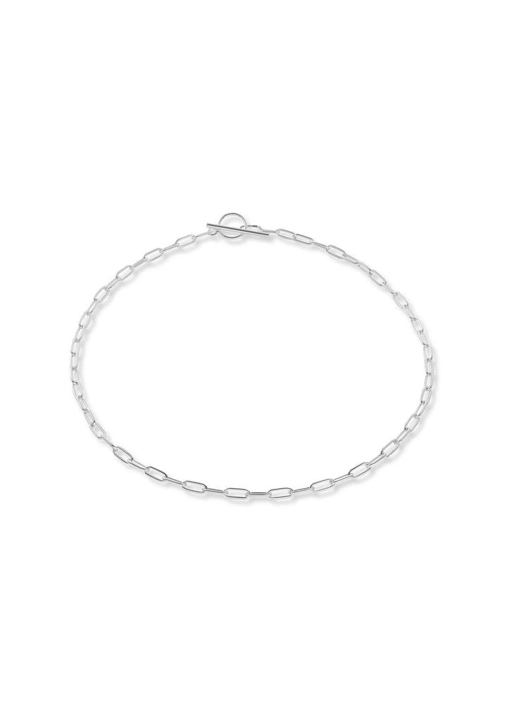 Paper Clip Choker - Silver